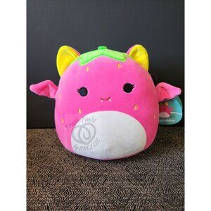 Squishmallows Gwendolyn the Strawberry Bat 8 Inch Black Light Exclusive